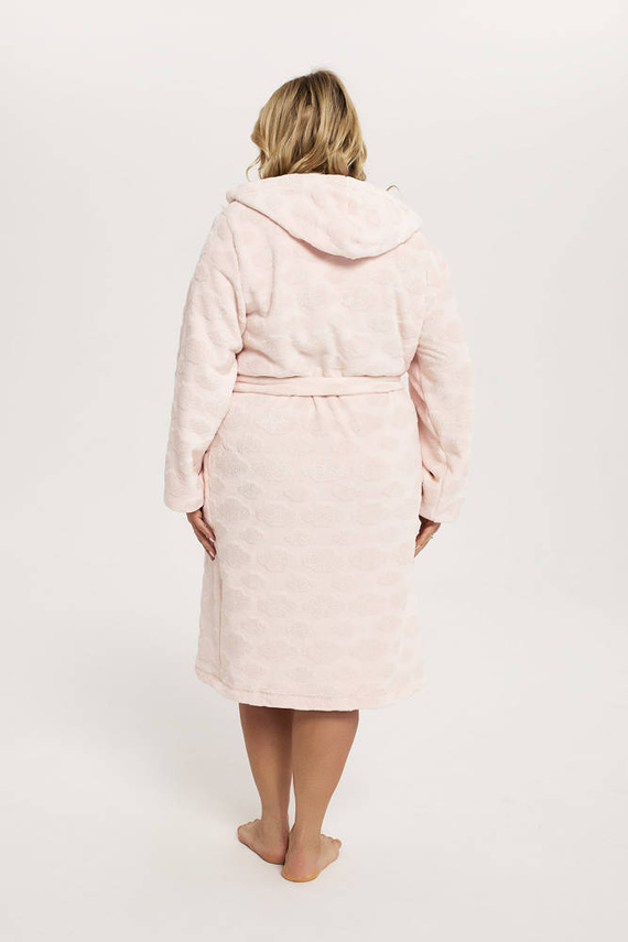 Дамски халат Drina с качулка Италианска мода - розов