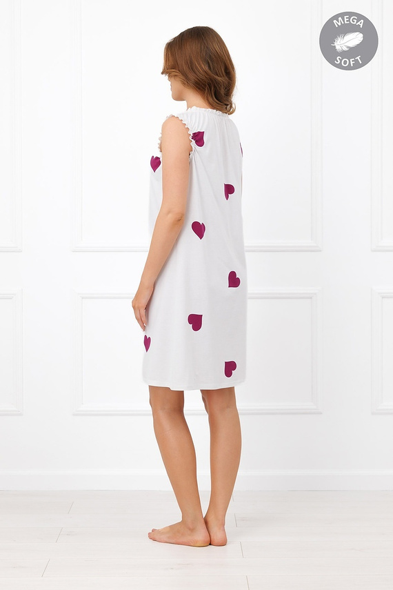 Italian Fashion Soul нощница за кърмене Mega Soft екрю със сърца