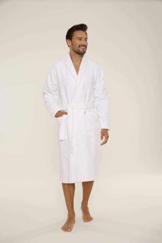 735 Manuele мъжки халат De Lafense - бял