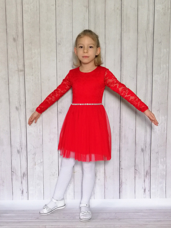 Рокля с дълъг ръкав Angel II Bambarillo, червена