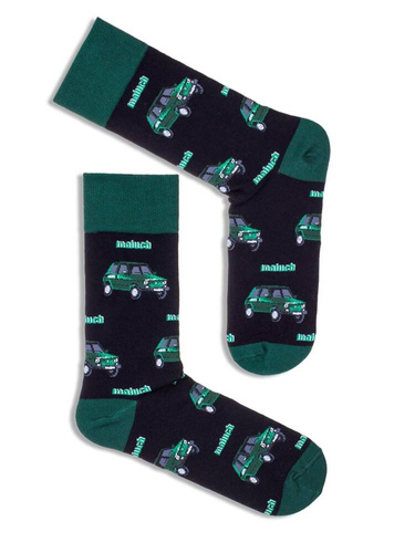 0125-058 Maluchy 126p Милена Мъжки чорапи - черно зелени