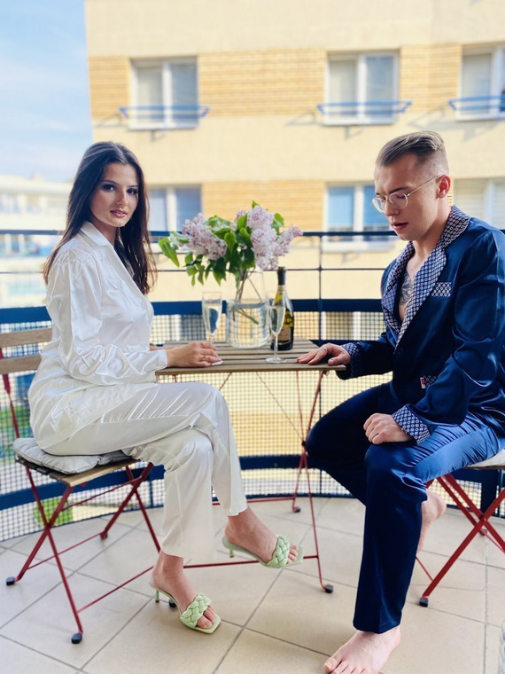 934 Дамска пижама Classic Forex - перла/перла