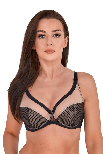 BS 1211 Полуподплатен сутиен Kim Gaia black beige