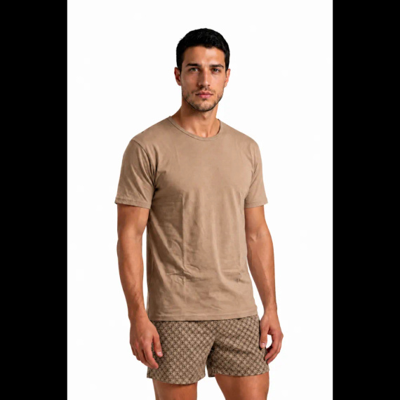 Sesto Senso 7268 Latte Мъжка къса пижама 100% памук Комфорт