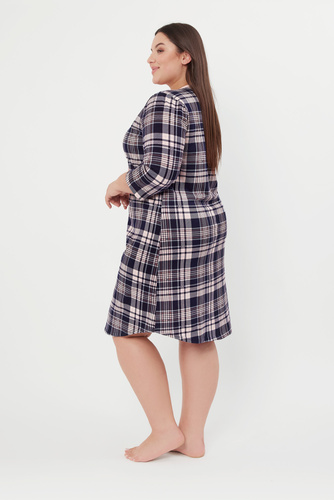 Нощница Dona с разкопчани копчета, 3/4 ръкав Италианска мода - принт 