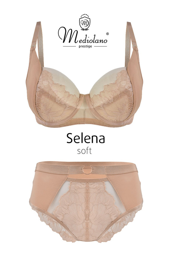 Mediolano Selena Soft 19265 Бежов мек дантелен сутиен Soft