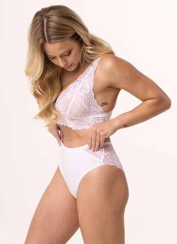 bbl 213 Бели бикини Babell - памук, дантелен гръб, елегантно дамско бельо