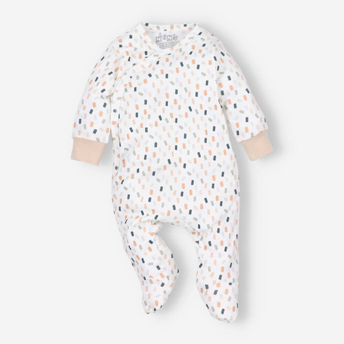 ABN-5327/KRE Гащеризон плик от органичен памук Nini крем