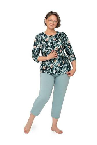 201 Maria II Martel дамска пижама черен тюркоаз 21