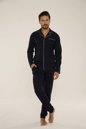 729 Norberto Мъжка пижама De Lafense - тъмно синьо