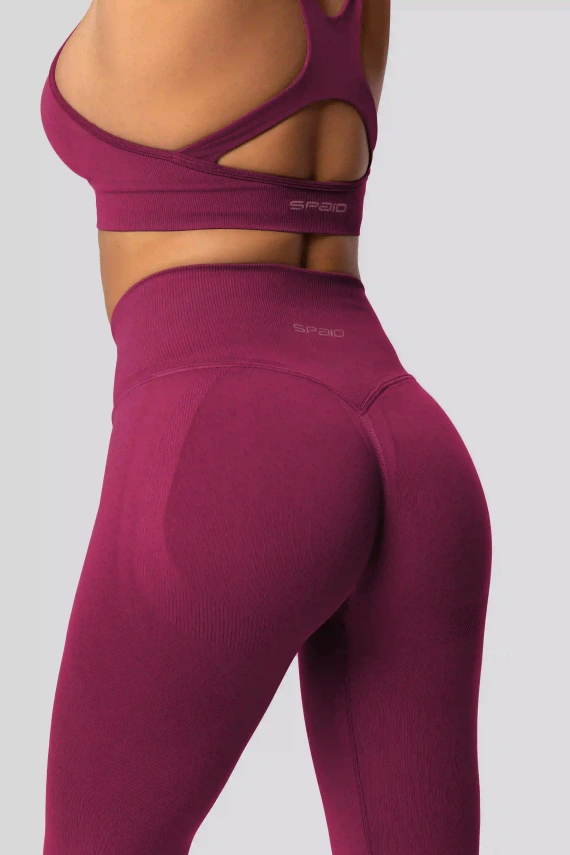 Клин push-up Spaio PRO висок талия плътен моделиращ red wine