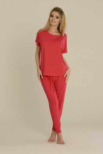 524 Paula Дамска пижама De Lafense - малина