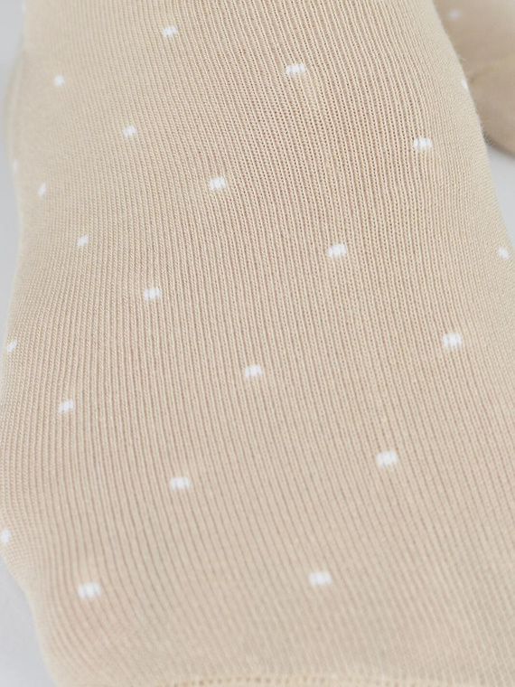 Дамски терлички Noviti ST077 – модал, точки, плоски шевове beige