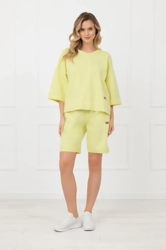 Дамски къси панталонки Kaori Italian Fashion жълти