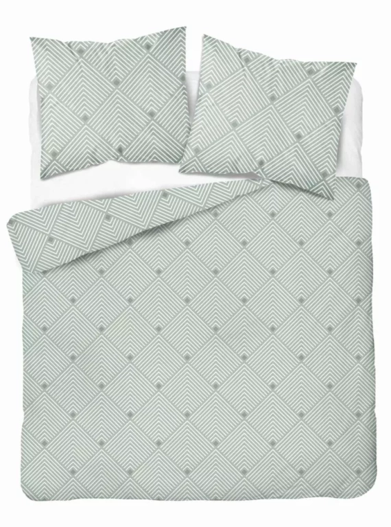 5491 B Сатенено спално бельо Detexpol Satin Stories мента | 100% памук, сатенирана тъкан, цип, подаръчна опаковка