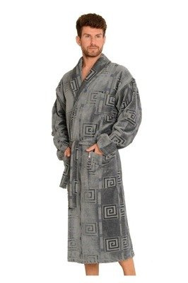 803 / 819 Мъжки халат от двойна материя Forex - гръцко сиво (grey greek)