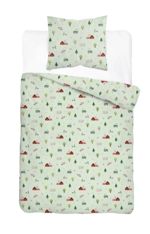 5441 A Farma Детско памучно спално бельо Detexpol мента
