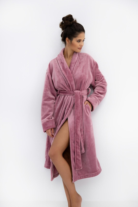 Дамски халат Chana Sensis в цвят Heather - елегантен и удобен, от мека материя