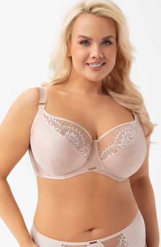 K 937 Evia Soft bra Gorsenia beige - мек сутиен с бродерия за голям бюст