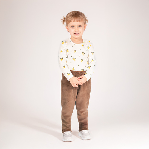 212283 Велурен панталон Tola Nicol - бежов