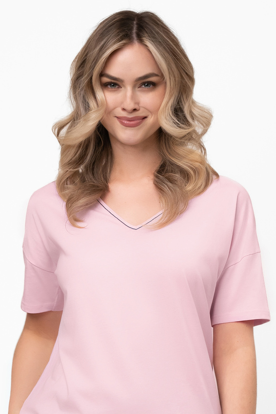 Дамска памучна пижама Marisal - къс ръкав, къс панталон Италианска мода  