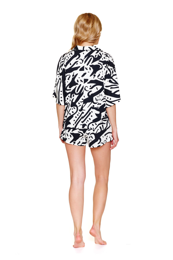 7310 Дамска пижама Doctor Nap La Palma - къс комплект, 100% вискоза
