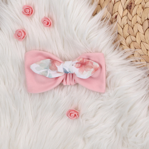 ABN-5432 Kolorowe kwiatki opaska z bawełny organicznej Nini