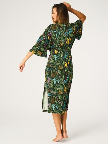 Key LGL 574 Зелен – Дамски халат от вискоза 95% с принт