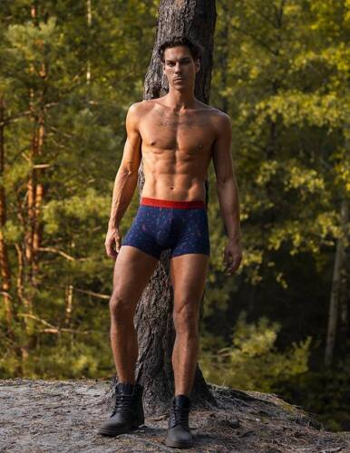 M-1053 SZG Мъжки боксерки Lama red navy blue