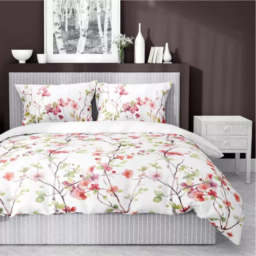 5490 A Detexpol Satin Stories сатенено спално бельо бяло | 100% памук, сатенирана тъкан, цип, подаръчна опаковка