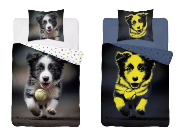 5410 A Puppy Светеща в тъмното памучна постелка Detexpol