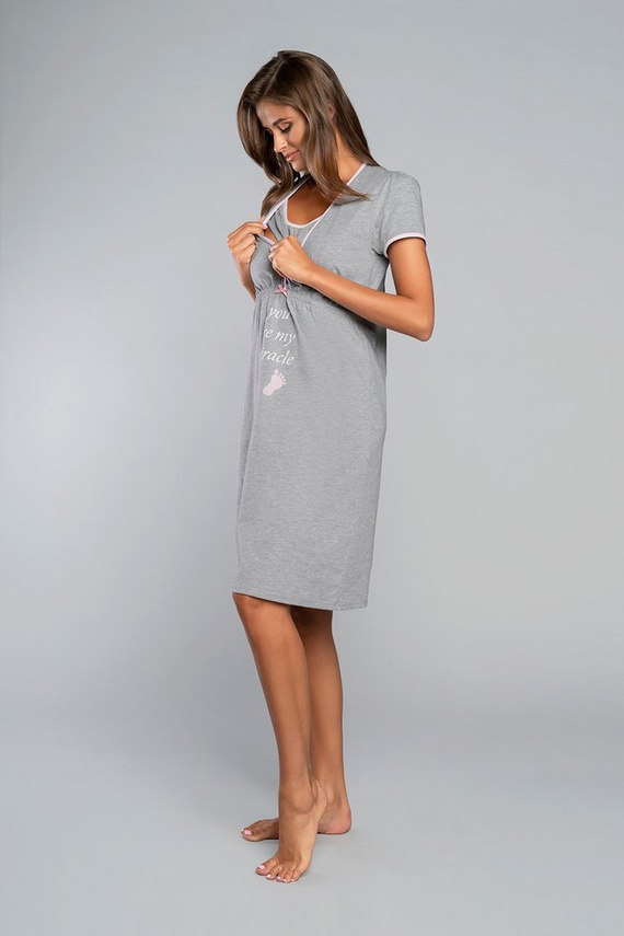 Carlina Костюм за бременност и кърмене Италианска мода - меланж/розово