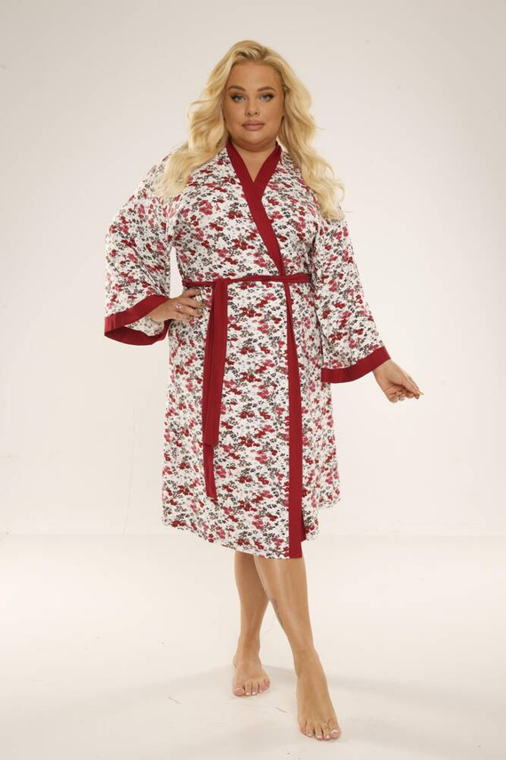 468/473 Mia Дамски халат за обличане Plus Size Forex - бордо