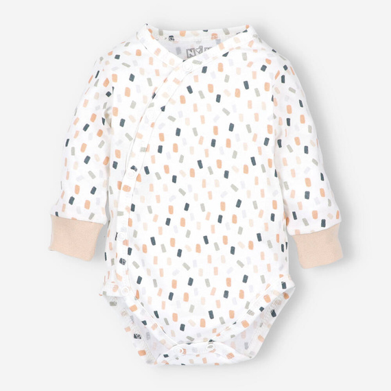 ABN-5321/KRE Боди с плик Nini от органичен памук, кремав