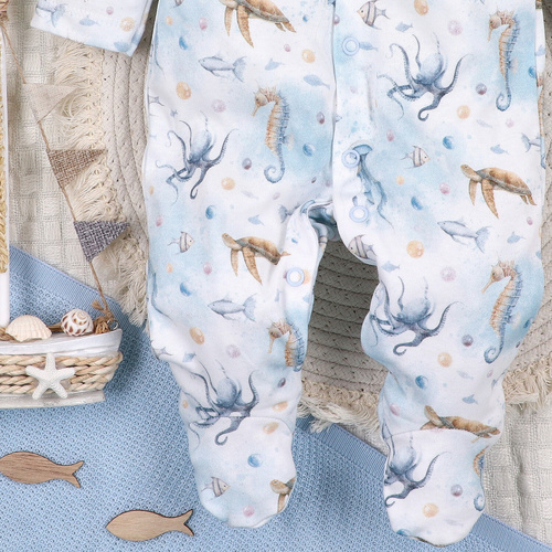 ABN-5450 Бебешки гащеризон Sea Of Joy Nini – органичен памук, затваряне с щракване