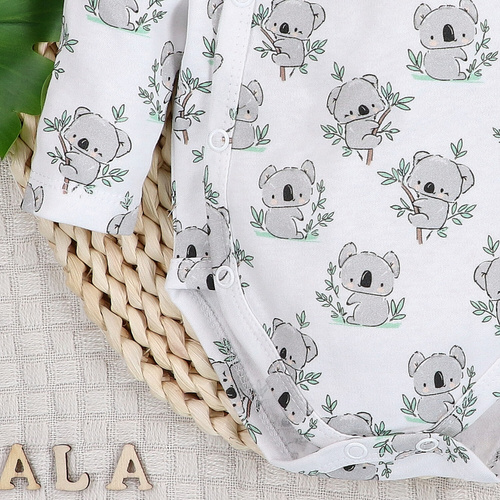 ABN-5201 Боди тип копрета Nini Sweet Koala бяло 100% органичен памук