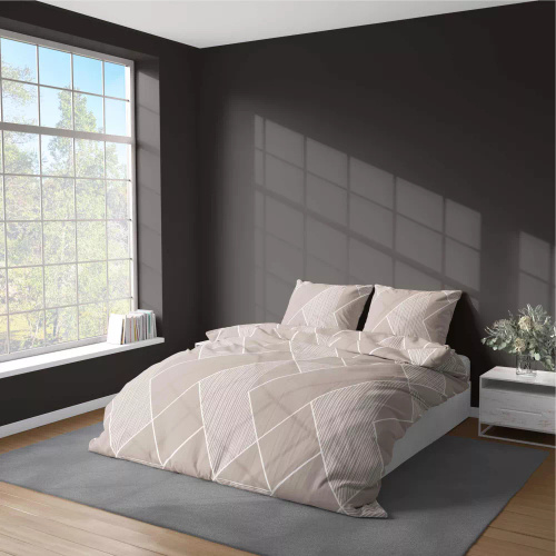 5029 A Detexpol geometry спално бельо от микрофибър, бежово