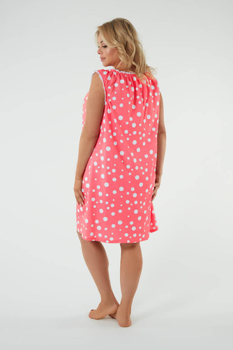 Нощна риза и риза за кърмачки Raba, широка презрамка Италианска мода - малинов принт