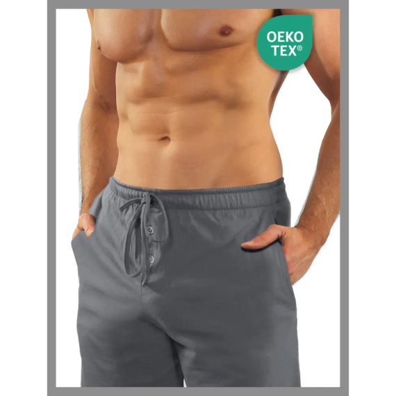 2404 Мъжка милитъри пижама с дълъг ръкав и панталон Sesto Senso - графит