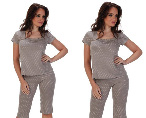 дамска пижама 919 Dots - mocca