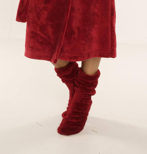 553/554 Wellsoft Гладки чорапи за сън De Lafense - бордо