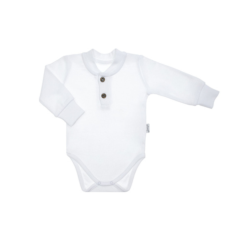 169390 Поло боди с дълъг ръкав Nicol - бяло