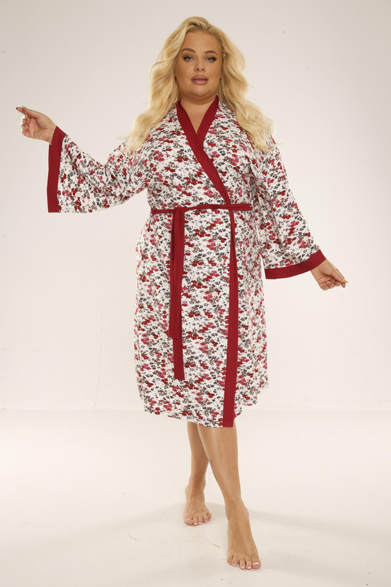 468/473 Mia Дамски халат за обличане Plus Size Forex - бордо