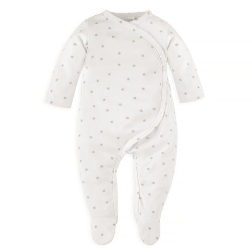 Бебешки гащеризон Hello Pinocchio вързан - слънчогледи в екрю