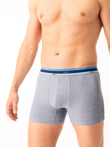 Мъжки боксерки Key MXH 277 сиви - памучни, удобни и ефирни