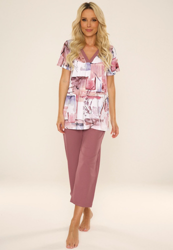 777 Violet Дамска пижама De Lafense - горски плодове