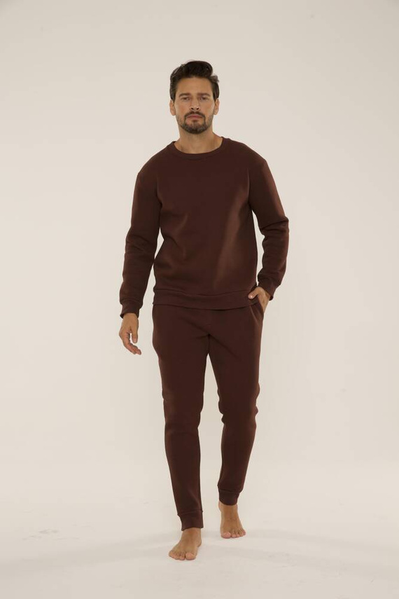 813 Indigo Мъжки спортен костюм от De Lafense - шоколад