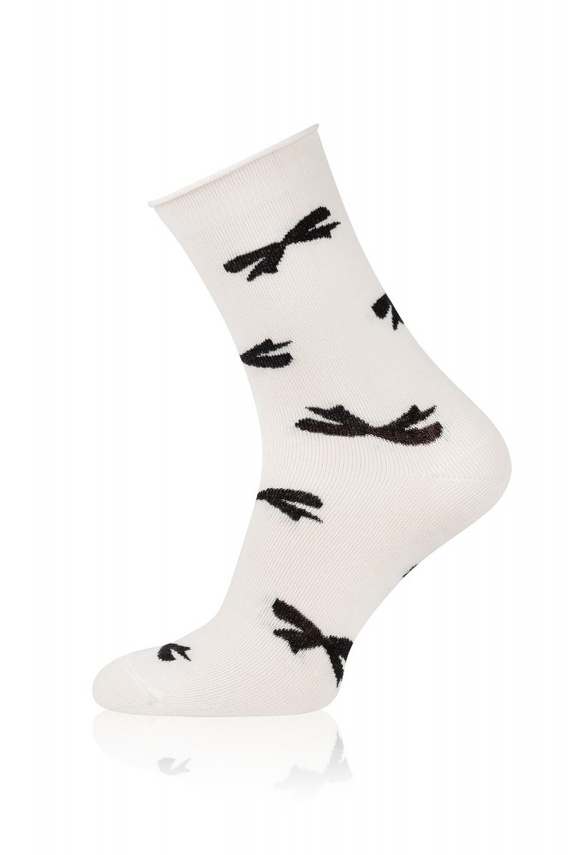 S183D Figaro Дамски дълги чорапи без натиск Италианска мода - панделки