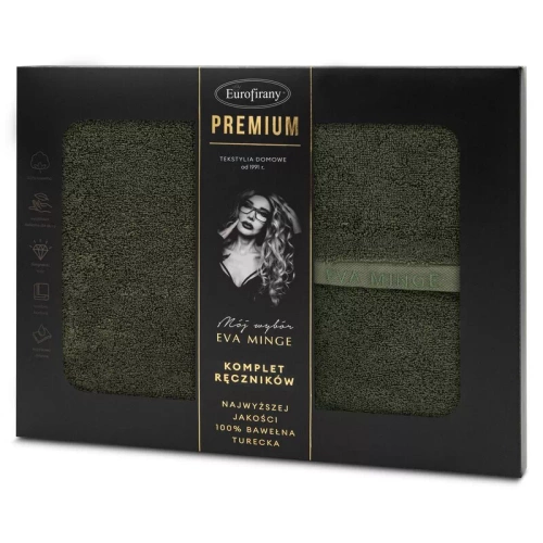 Venus 3 Комплект първокласни кърпи Eva Minge Eurofirany - маслина