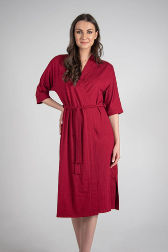 942 Visa Дълъг халат De Lafense - бордо